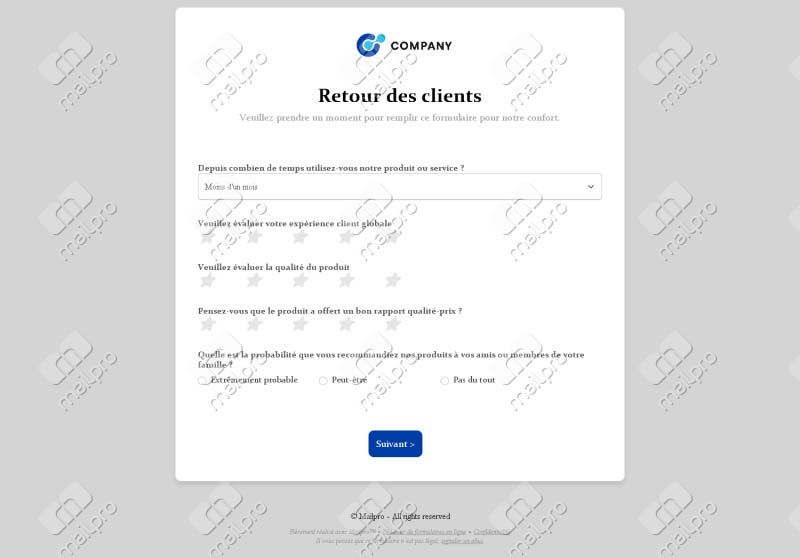 Retour des clients