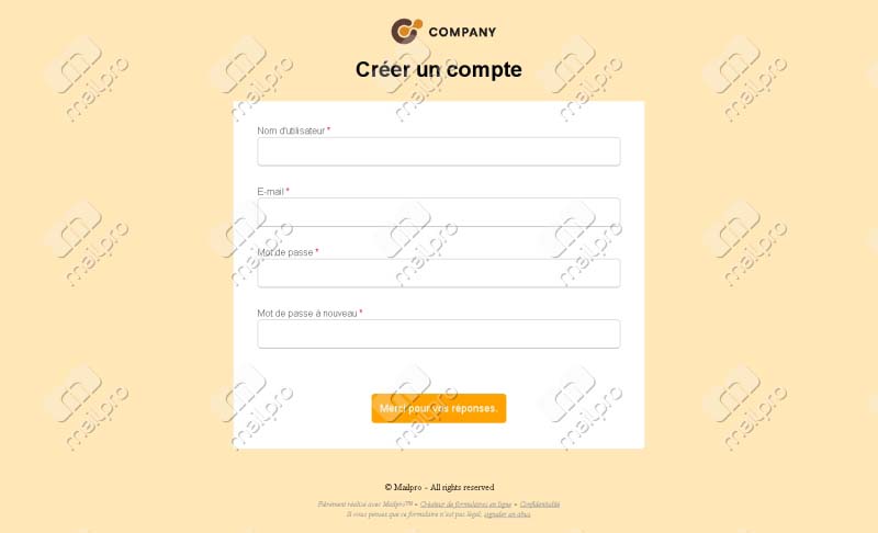 Créer un compte sécurisé