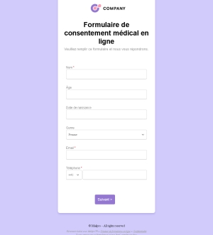 Consentement médical en ligne