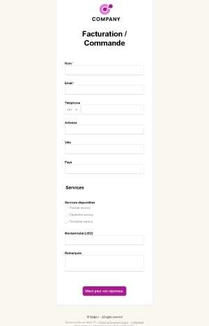 Facturation et commande