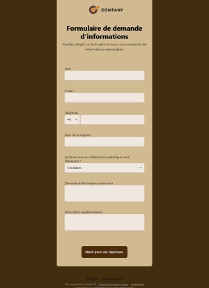 Demande d'informations