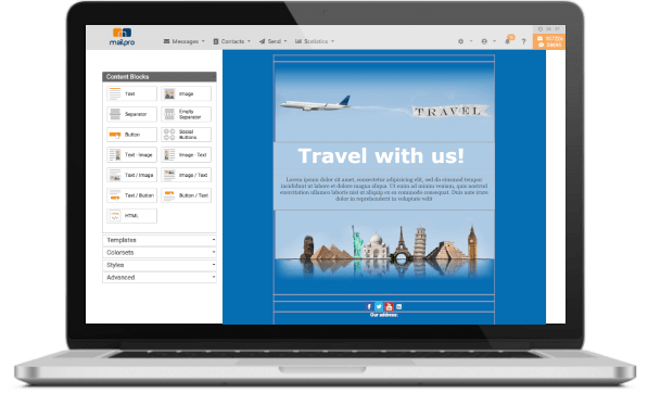 Email marketing Solution for Tourism