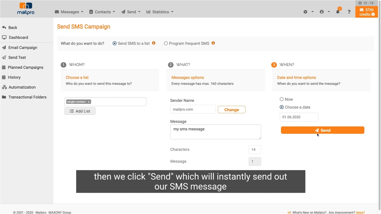Wie man eine SMS-Kampagne versendet
