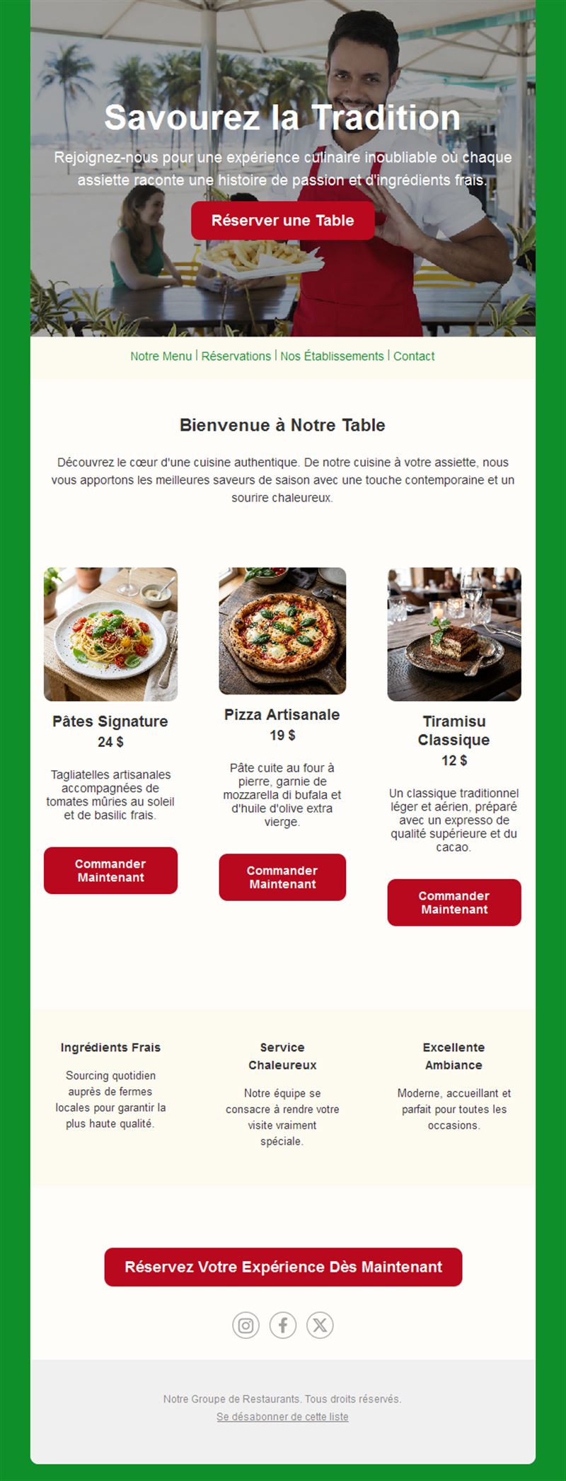 Email vert de trattoria